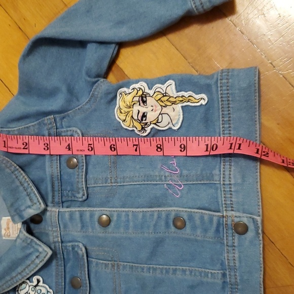 Disney "Collection by Tutu Couture" Frozen light blue jean jacket. Size 3T. - Picture 9 of 13